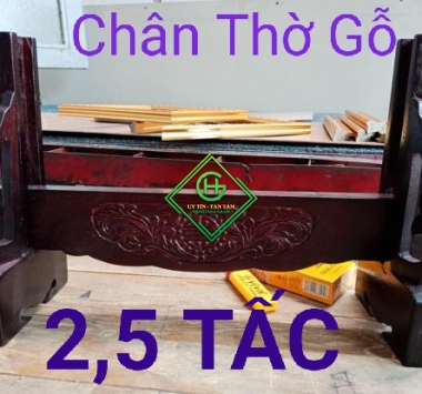 chân thờ gỗ 2,5 tấc