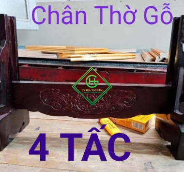chân thờ gỗ 4 tấc