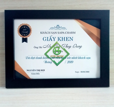 khung bằng khen mẫu 071  đen