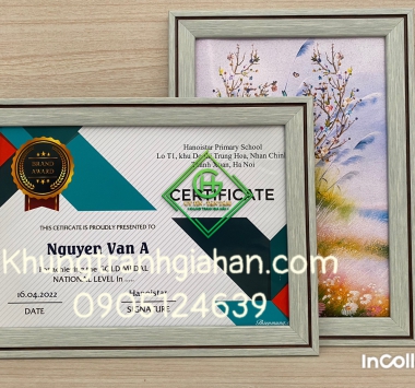 khung bằng khen mẫu 208 XANH