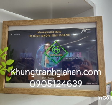 khung bằng khen mẫu 103 GỖ