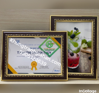 khung bằng khen mẫu 3707 NÂU