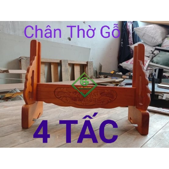chân thờ gỗ 4 tấc