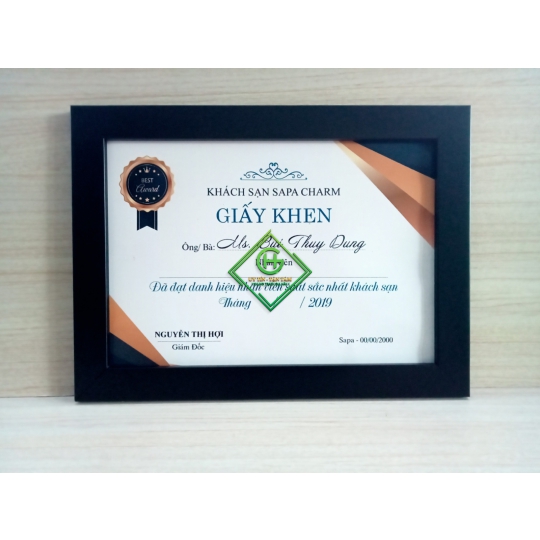 khung bằng khen mẫu 071  đen
