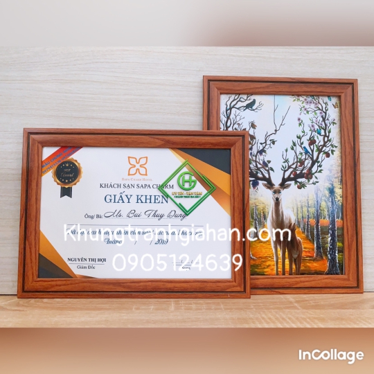 khung bằng khen mẫu 208 GỖ