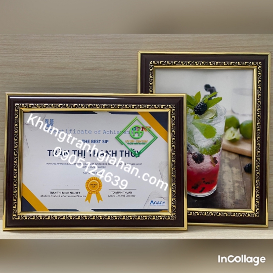 khung bằng khen mẫu 3707 NÂU